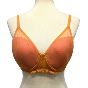 Natori Orange Lace Underwire Bra Women’s 36D